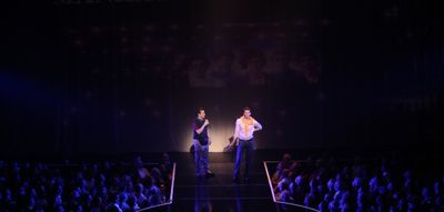 Matthew Saldivar and Joey Taranto perform in ''Rock Hard!'' Photo