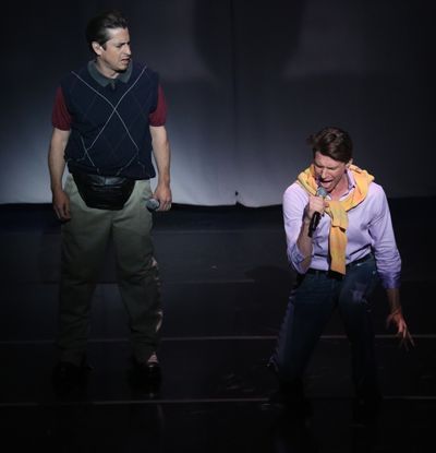 Matthew Saldivar and Joey Taranto perform in ''Rock Hard!'' Photo