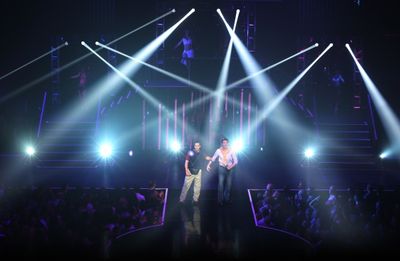 Matthew Saldivar and Joey Taranto perform  in''Rock Hard!'' Photo