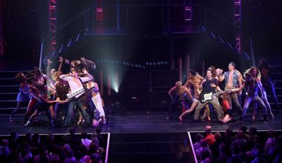 Joey Taranto and Matthew Saldivar perform in ''Rock Hard!'' Photo