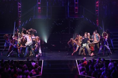Joey Taranto and Matthew Saldivar perform in ''Rock Hard!'' Photo