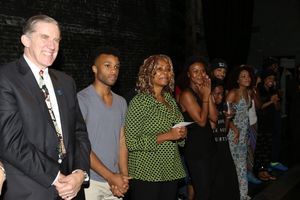 President Nick Wyman, Dyllon Burnside, Tonya Pinkins and cast  Photo