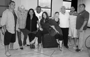 Playwright Stephen Adly Guirgis, Director Austin Pendleton, Liza Colon-Zayas, Ray Ant Photo