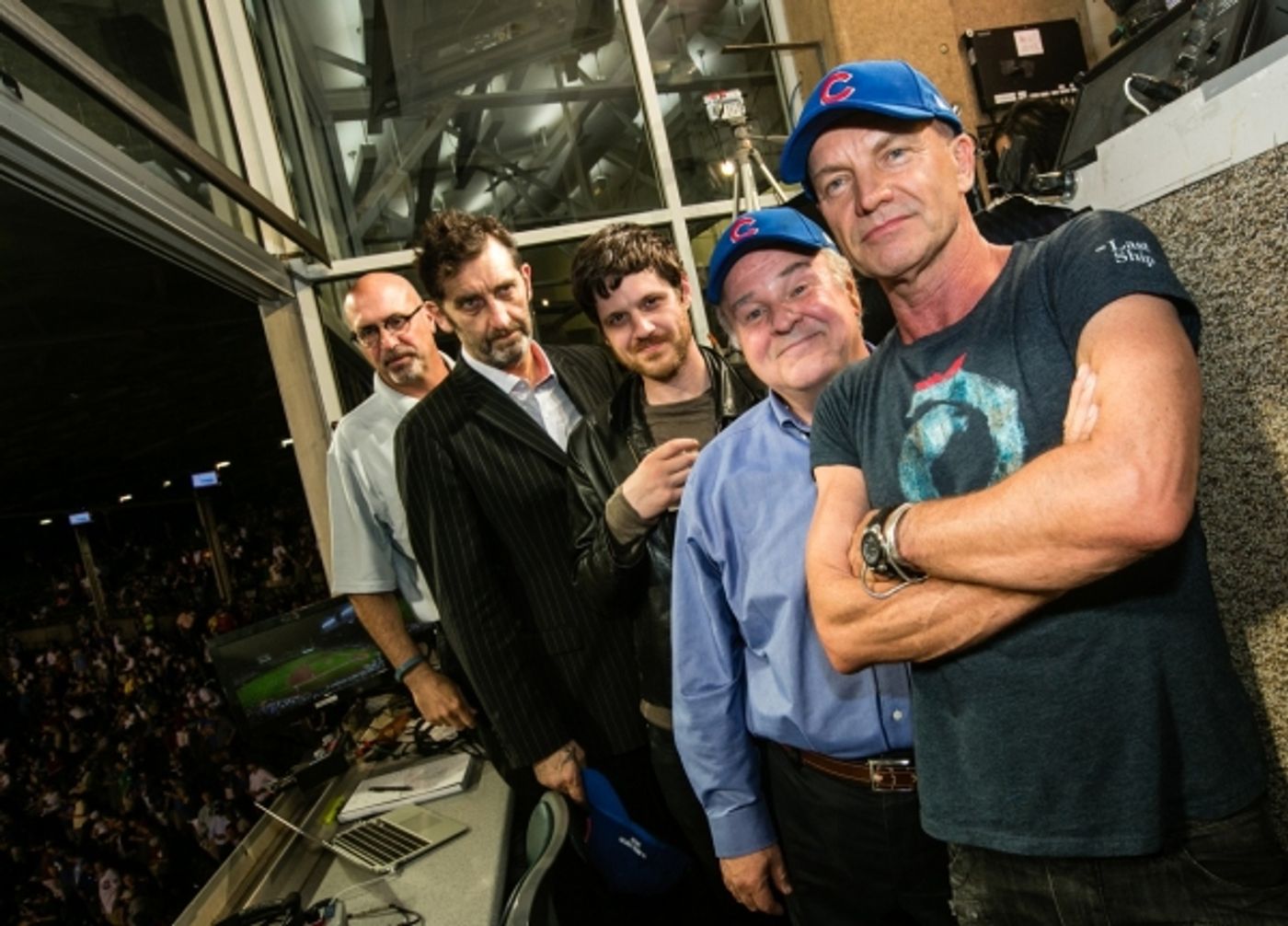 Photo Flash: Sting and the Cast of THE LAST SHIP Visit Wrigley Field for Chicago Cubs' First Pitch and Performance  Image
