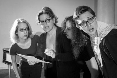 Alyse Alan Louis, Jennifer Simard, Samantha Saltzman (AssistantDirector standing in a Photo