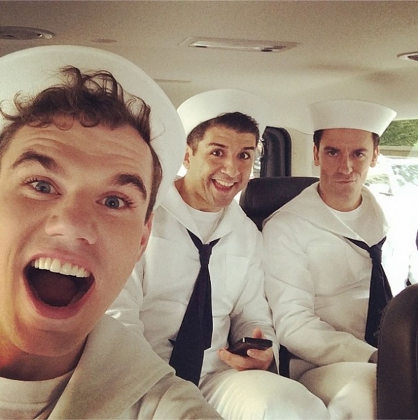 Photo Flash: ON THE TOWN Stars Tony Yazbeck, Jay Armstrong Johnson, Clyde Alves Go Overboard in NYC  Image