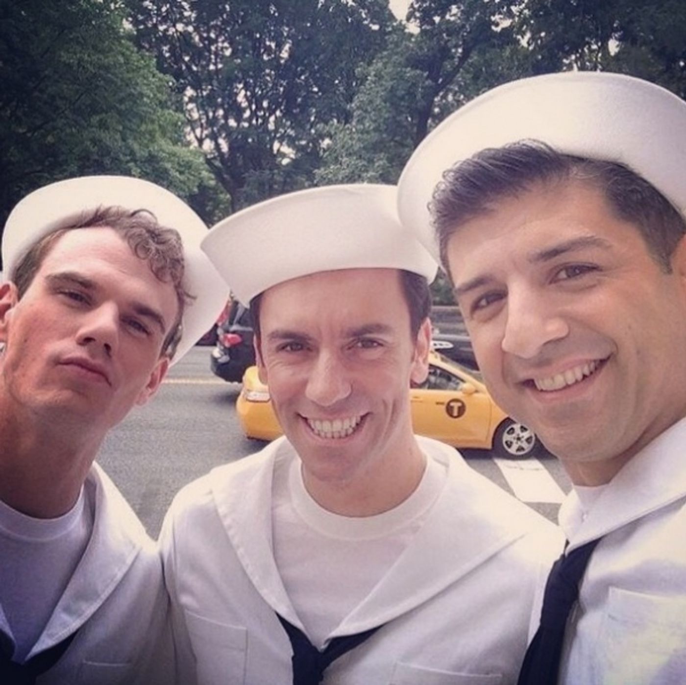 Photo Flash: ON THE TOWN Stars Tony Yazbeck, Jay Armstrong Johnson, Clyde Alves Go Overboard in NYC  Image