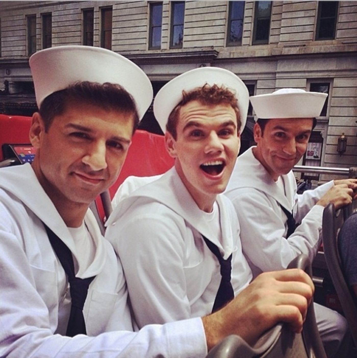 Photo Flash: ON THE TOWN Stars Tony Yazbeck, Jay Armstrong Johnson, Clyde Alves Go Overboard in NYC  Image