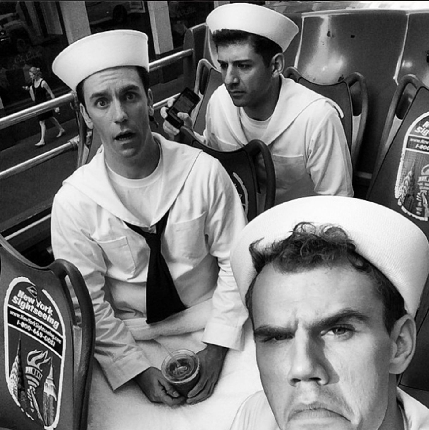 Photo Flash: ON THE TOWN Stars Tony Yazbeck, Jay Armstrong Johnson, Clyde Alves Go Overboard in NYC  Image