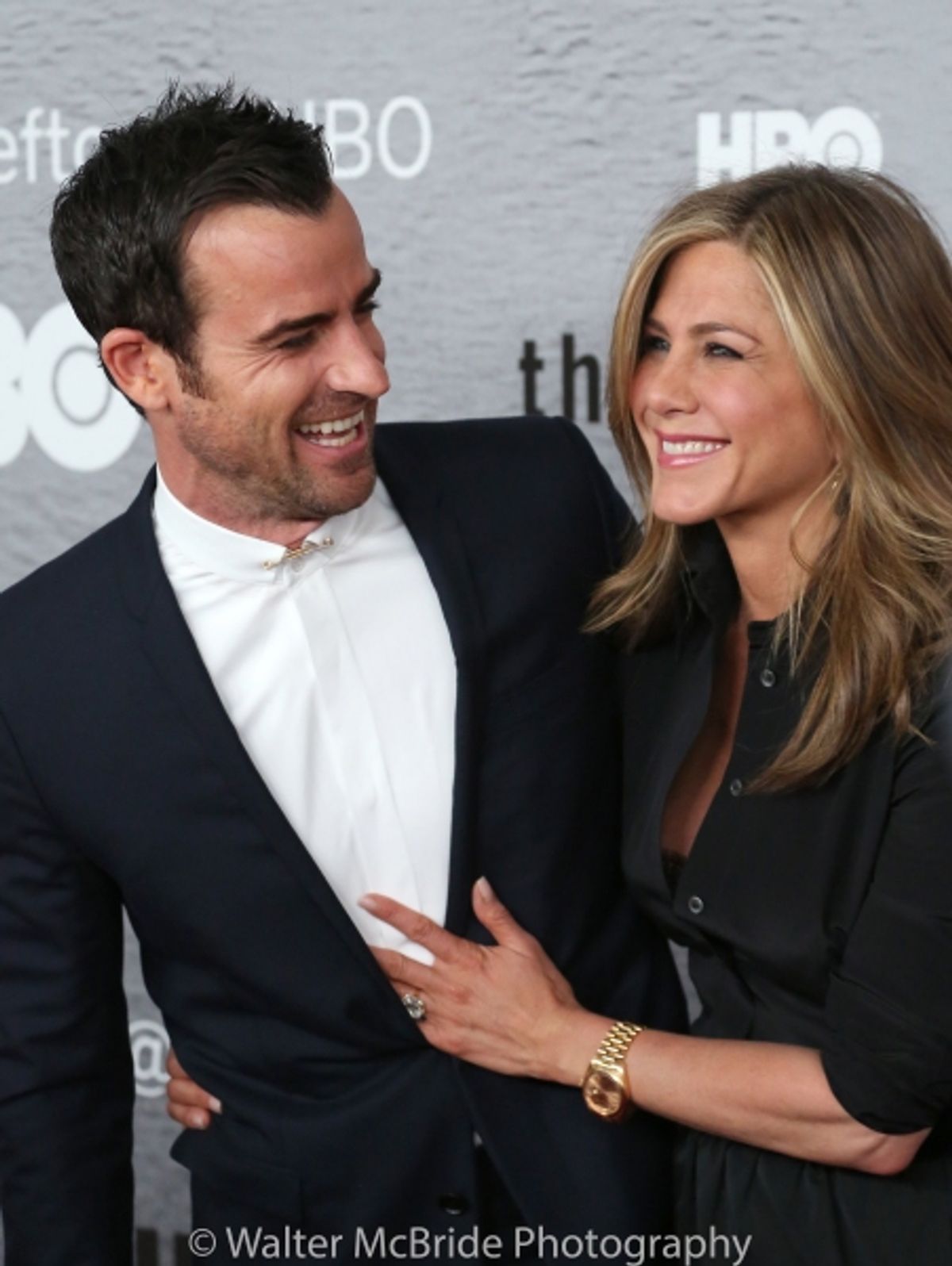 Justin Theroux and Jennifer Aniston at 