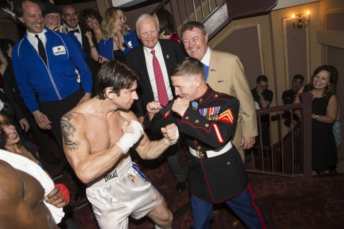 Andy Karl and Corporal Kyle Carpenter at 