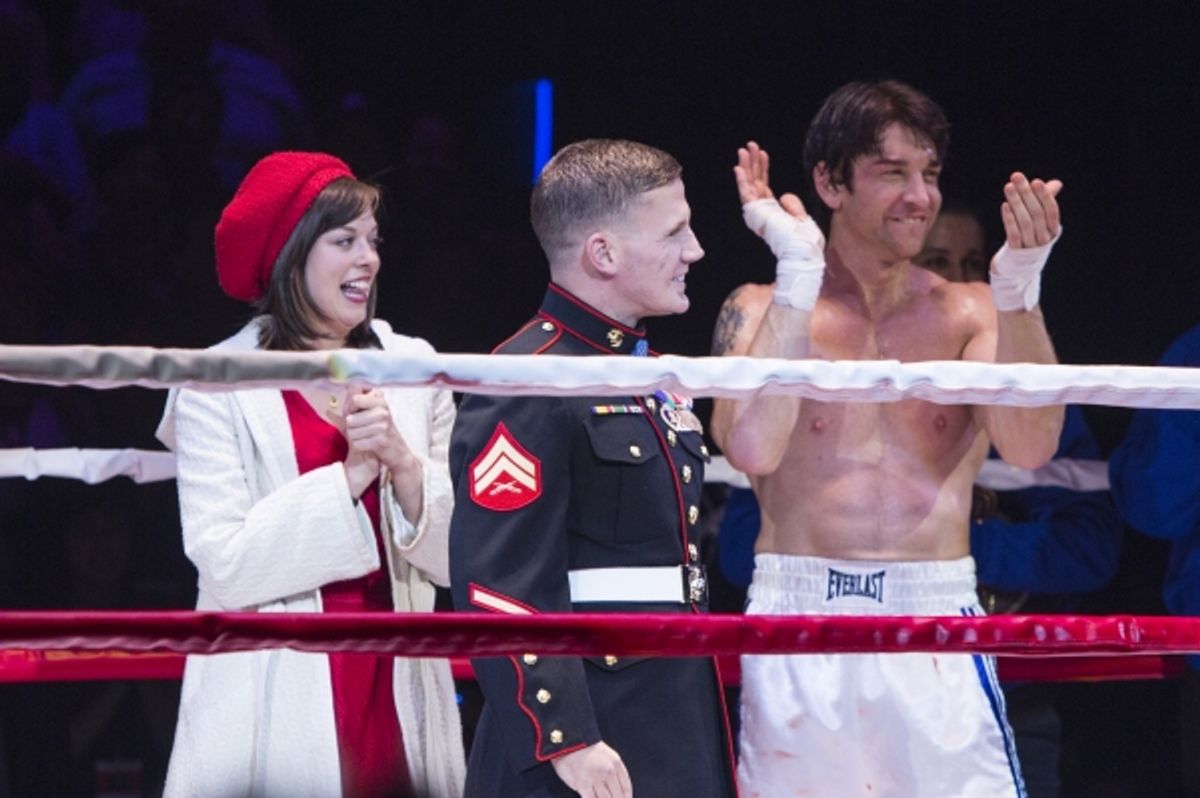 Margo Seibert, Corporal Kyle Carpenter and Andy Karl at 