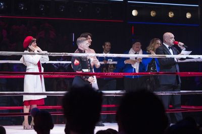 Corporal Kyle Carpenter and the cast of "Rocky" Photo