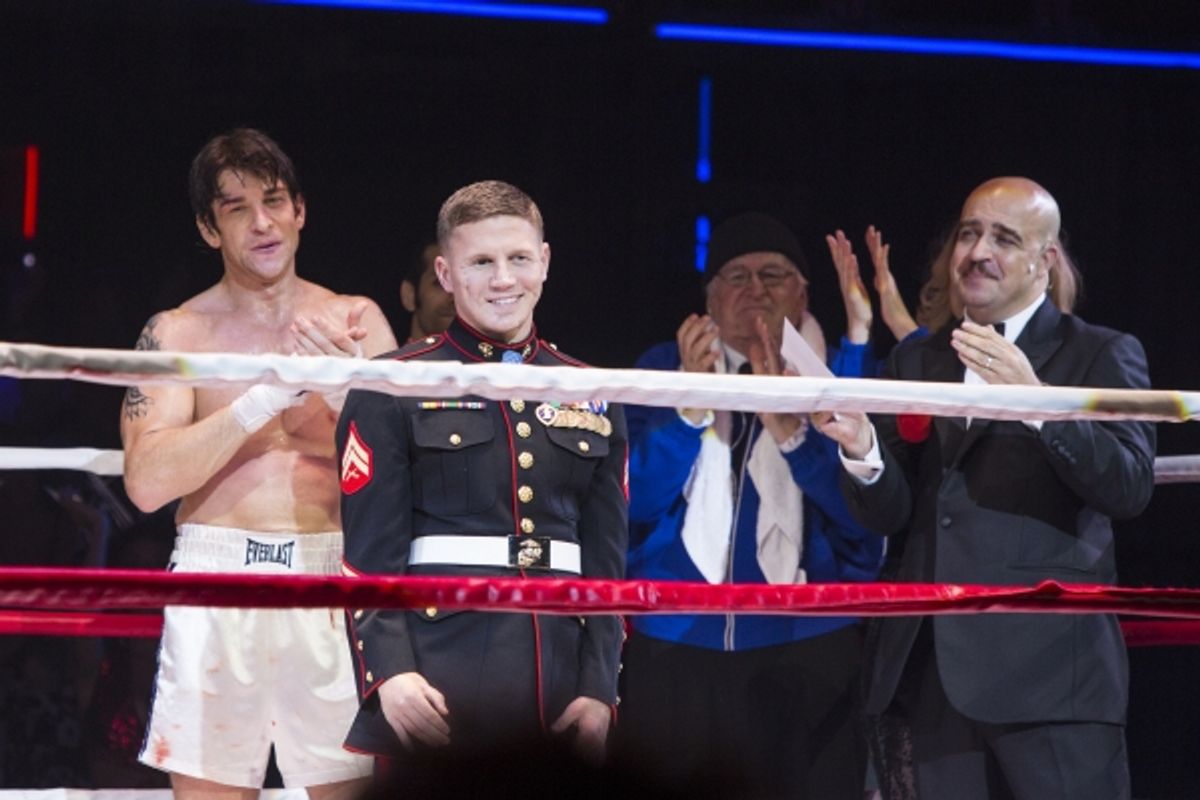 Andy Karl, Corporal Kyle Carpenter, Dakin Matthews and Eric Anderson at 