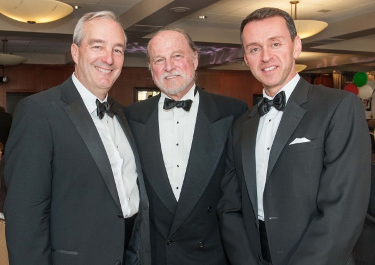 Honoree Ray Rothrock, TheatreWorks Artistic Director Robert Kelley, Honoree Andrew Lippa at 