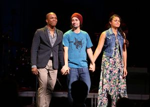 Leslie Odom Jr., Lin-Manuel Miranda and Karen Olivo  Photo