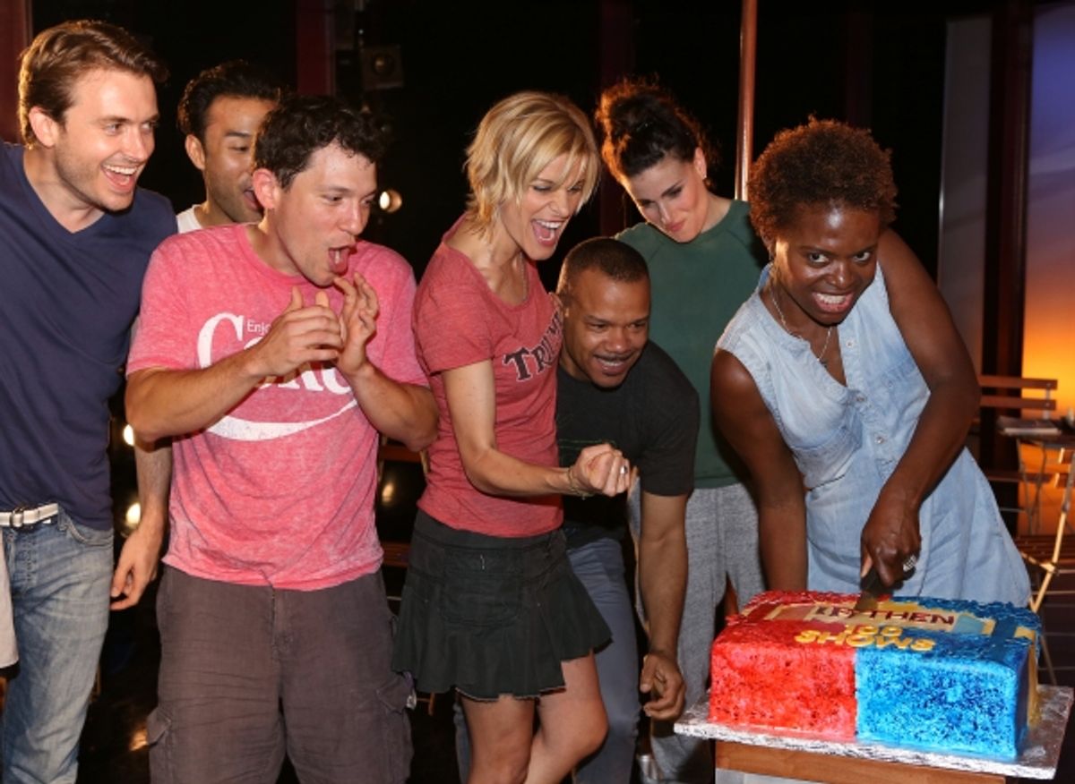 James Snyder, Marc delaCruz, Miguel Cervantes, Jerry Dixon, Jenn Colella, Idina Menzel and LaChanze  at 