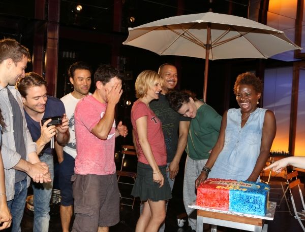 Curtis Holbrook, James Snyder, Marc delaCruz, Jerry Dixon, Jenn Colella, Idina Menzel Photo