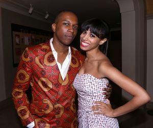 Leslie Odom Jr. and wife Nicolette Robinson @ BroadwayWorld Leslie Odom Jr. and wife Nicolette Robinson Photo