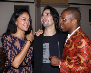 Karen Olivo, Lin-Manuel Miranda and Leslie Odom Jr. @ BroadwayWorld Karen Olivo, Lin-Manuel Miranda and Leslie Odom Jr. Photo