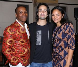Leslie Odom Jr., Lin-Manuel Miranda and Karen Olivo @ BroadwayWorld Leslie Odom Jr., Lin-Manuel Miranda and Karen Olivo Photo