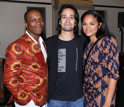 Leslie Odom Jr., Lin-Manuel Miranda and Karen Olivo  Photo