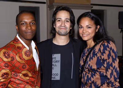 Leslie Odom Jr., Lin-Manuel Miranda and Karen Olivo  Photo