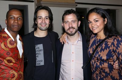 Leslie Odom Jr., Allan Larson, Lin-Manuel Miranda, Oliver Butler and Karen Olivo  Photo