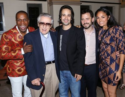 Leslie Odom Jr., Allan Larson, Lin-Manuel Miranda, Oliver Butler and Karen Olivo  Photo