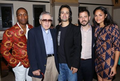 Leslie Odom Jr., Allan Larson, Lin-Manuel Miranda, Oliver Butler and Karen Olivo  Photo