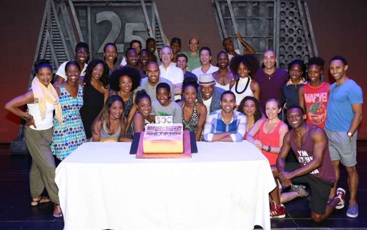 Josh Tower and Krystal Joy Brown with director Charles Randolph-Wright and the cast  at 