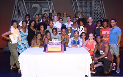 Josh Tower and Krystal Joy Brown with director Charles Randolph-Wright and the cast  Photo