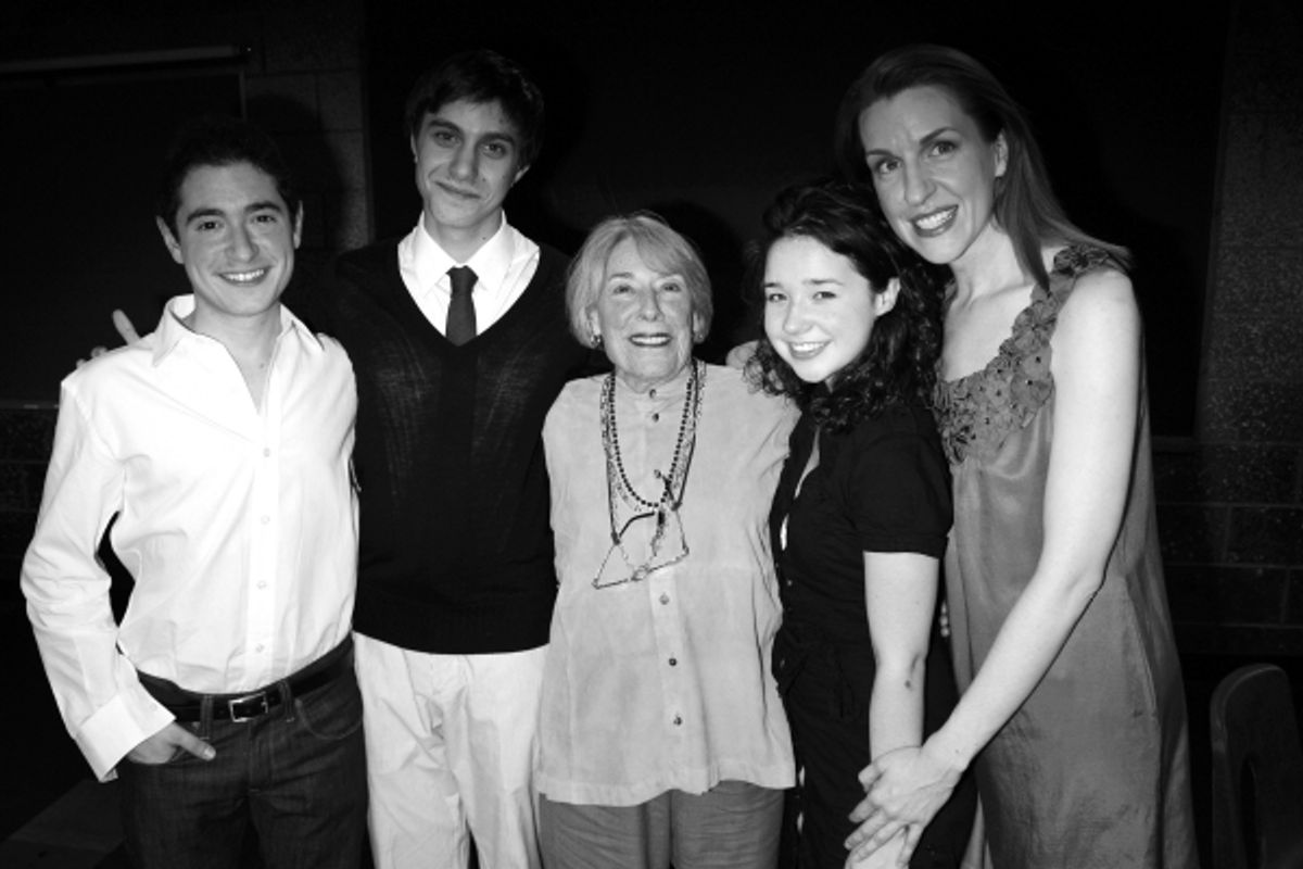  Jason Fuchs,  Gideon Glick, Sarah Steele, Mary Rodgers Guettel  & Susan Blackwell attend the Opening Night of the Roundabout Theatre Company''s Production of SPEECH & DEBATE at the Black Box Theatre in New York City. October 29, 2007  at 