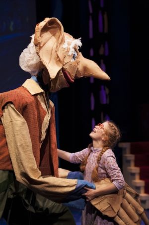 The BFG (James Konicek) and Sophie (Megan Graves) @ BroadwayWorld The BFG (James Konicek) and Sophie (Megan Graves) Photo