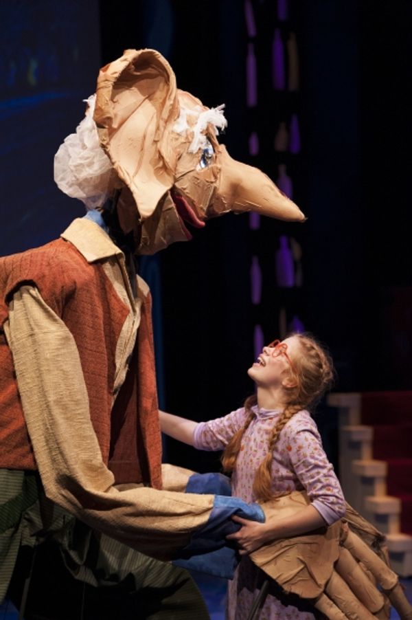 The BFG (James Konicek) and Sophie (Megan Graves)  Photo