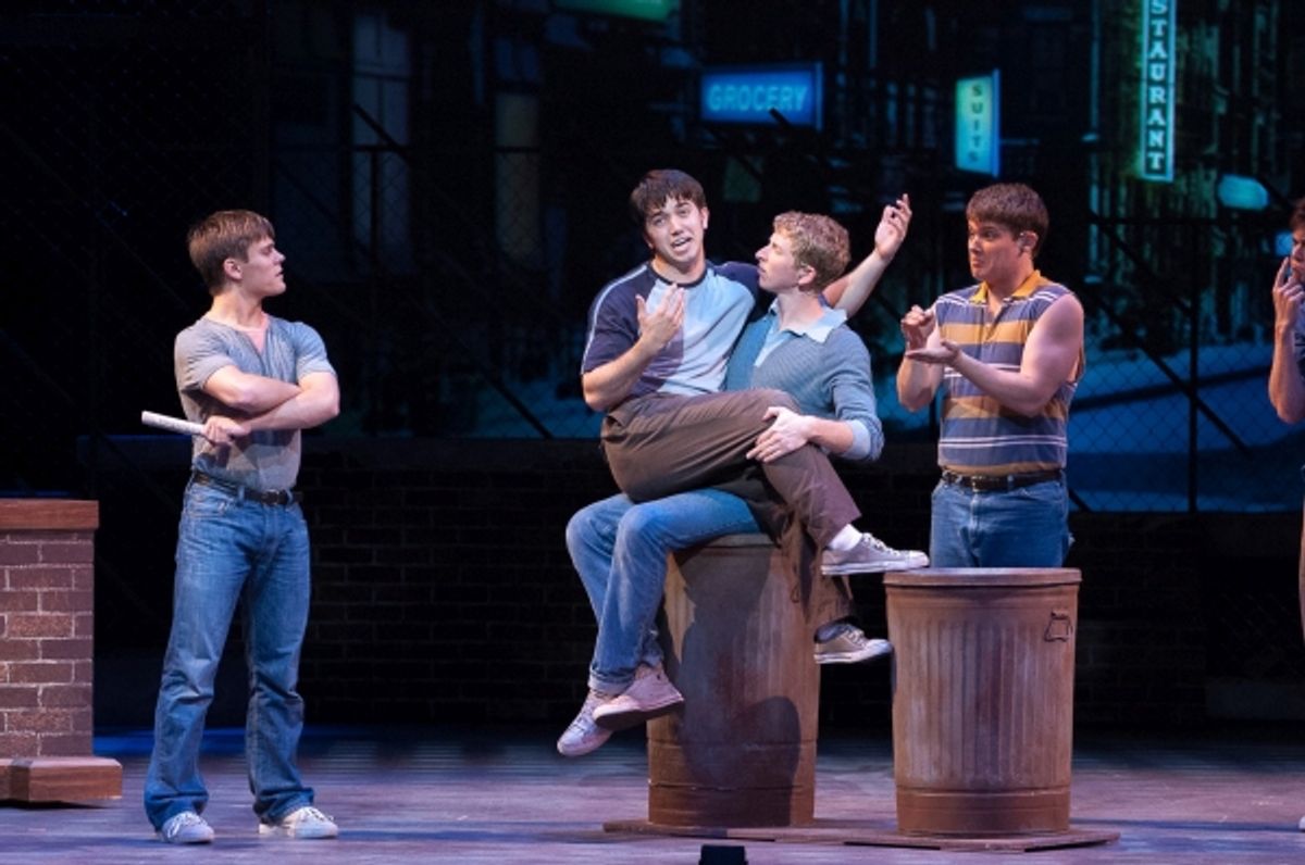 Welcome comedy relief arrives in Music Theatre Wichita''s ''West Side Story'' as Snowboy (Tanner Pflueger), Action (Jacob Chancellor), Baby John (Matt Borchers), Diesel (Alexander H. Miller) and the Jets perform ''Gee, Officer Krupke'' at 