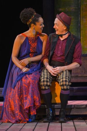 Nemuna Ceesay as Adriana and Danny Scheie as Dromio Photo