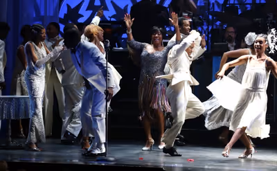 Adriane Lenox, Dule Hill, Karine Plantadit and Patti LaBelle  with the ensemble cast  Photo