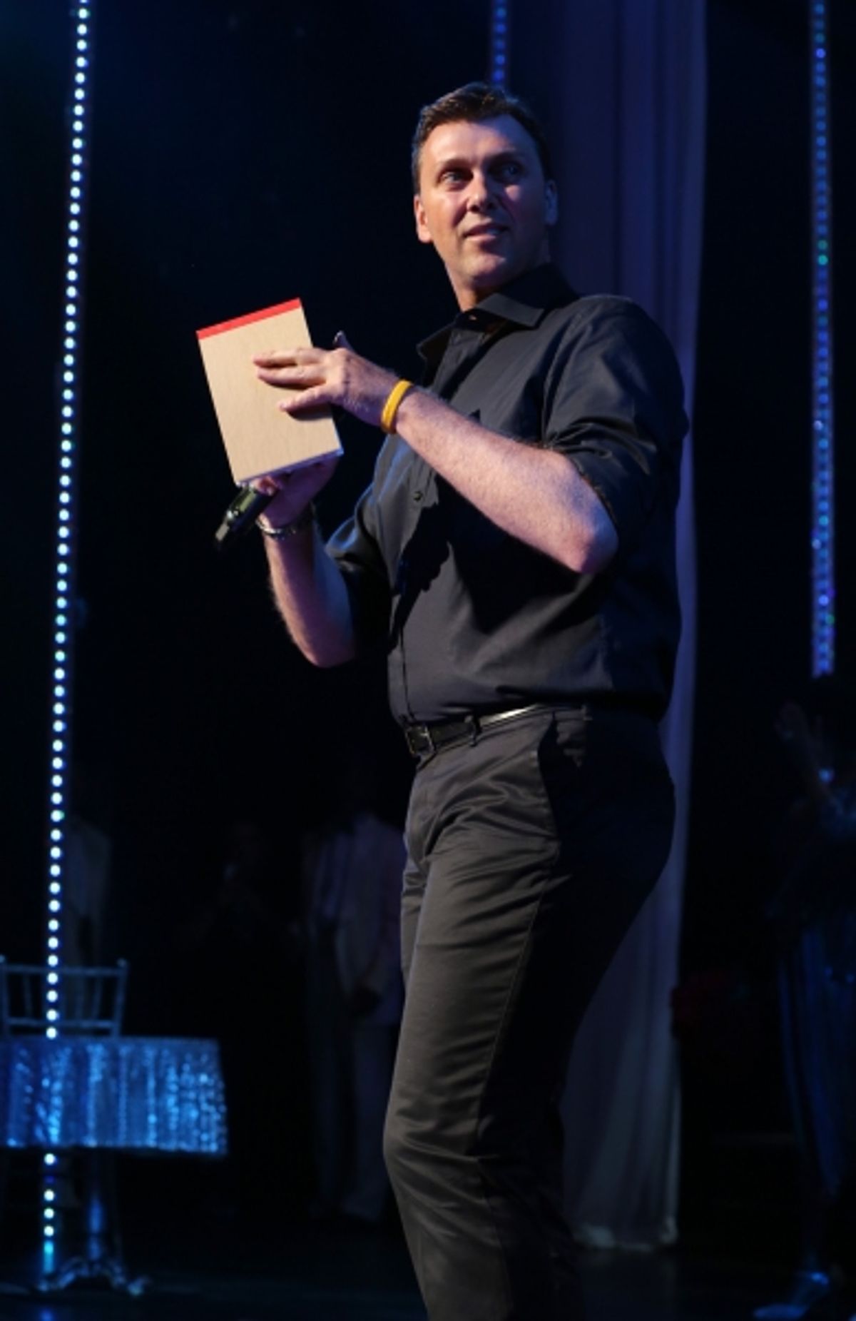 Director Warren Carlyle with the ensemble cast  at 