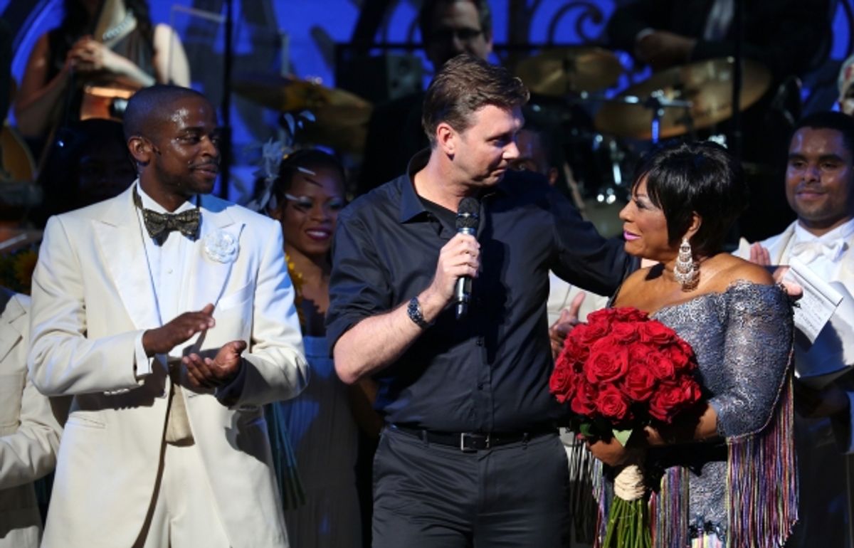 Dule Hill, Director Warren Carlyle and Patti LaBelle with the ensemble cast  at 