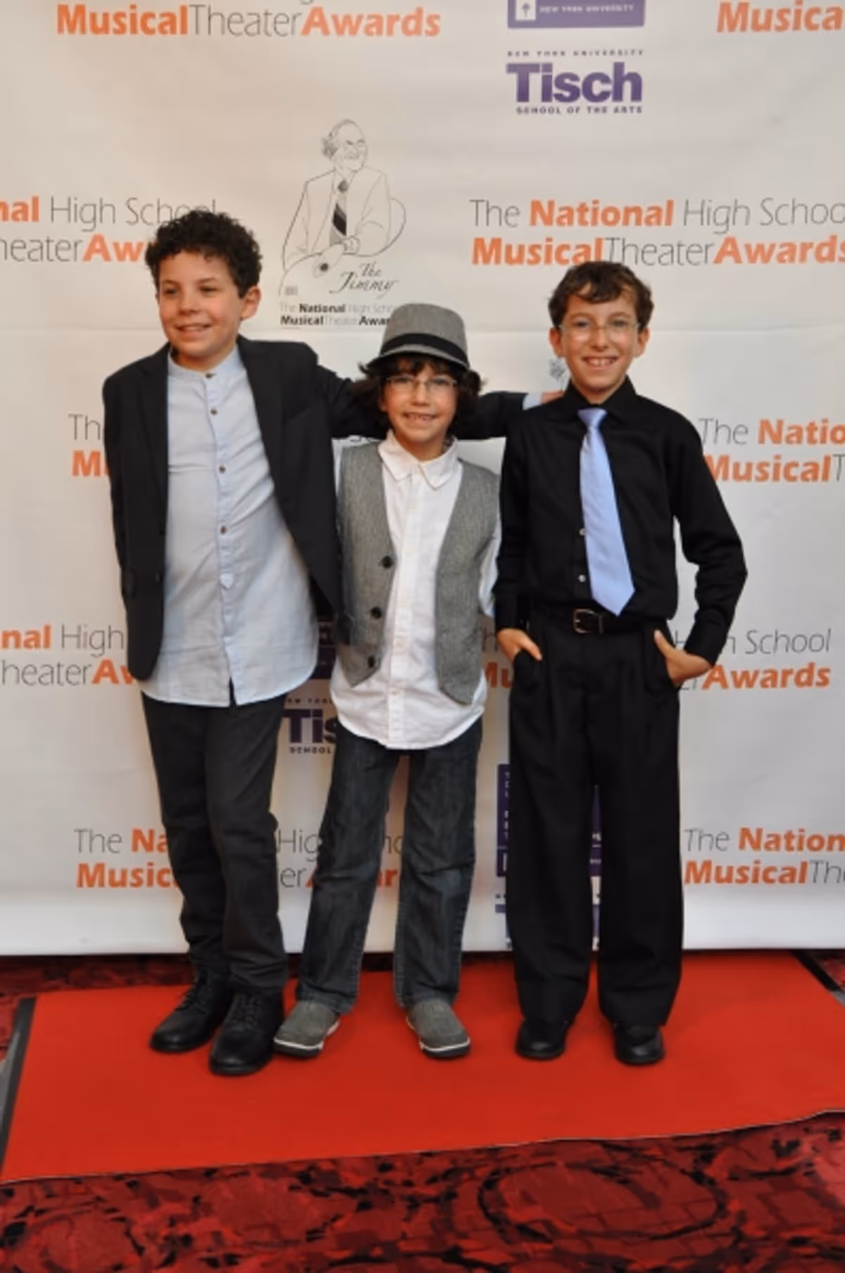 Jadan Sand, Cole Sand and Carp Sand at On the Red Carpet at the 2014 Jimmy Awards!