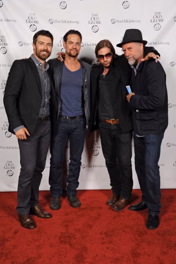 Cast member Noah Bean and his ''Nikita'' costars, Shane West, Aaron Stanford, and Xan Photo
