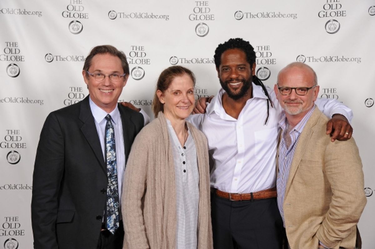 Cast member Richard Thomas, Hallie Foote, cast member Blair Underwood, and Michael Wilson at 
