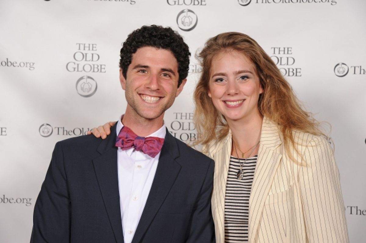 Cast members Adam Gerber and Charlotte Bydwell at 