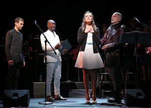 Tony Vincent, Isaiah Johnson, Laura Osnes, and Michael Cerveris @ BroadwayWorld Tony Vincent, Isaiah Johnson, Laura Osnes, and Michael Cerveris Photo
