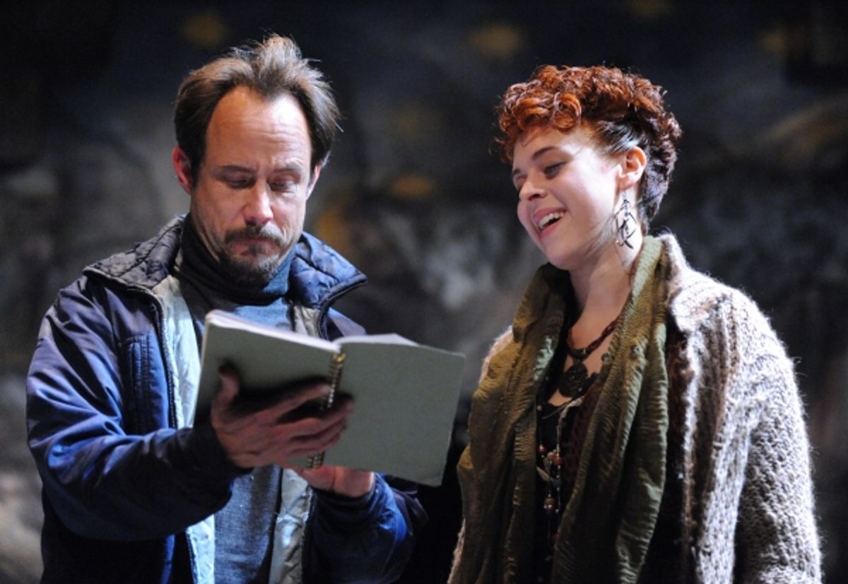 Alex Draper as Leo Katz and Tosca Giustini as Gabriella Pecs in David EdgarÃ¢â‚¬â„¢s Pentecost at 