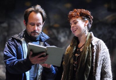 Alex Draper as Leo Katz and Tosca Giustini as Gabriella Pecs in David EdgarÃ¢â‚® Photo