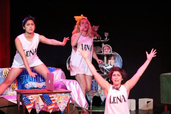 Elizabeth Trieu, Tessa Skara and Sam Corbin in TOO MANY LENAS Photo