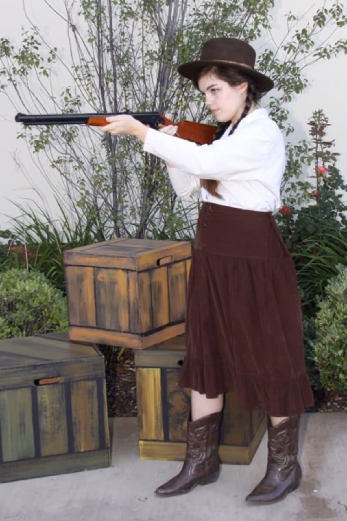 Mindy Truman (age, 17; Gardena, CA) as Annie Oakley at Haven Academy's ANNIE GET YOUR GUN Brings the Wild West to El Segundo
