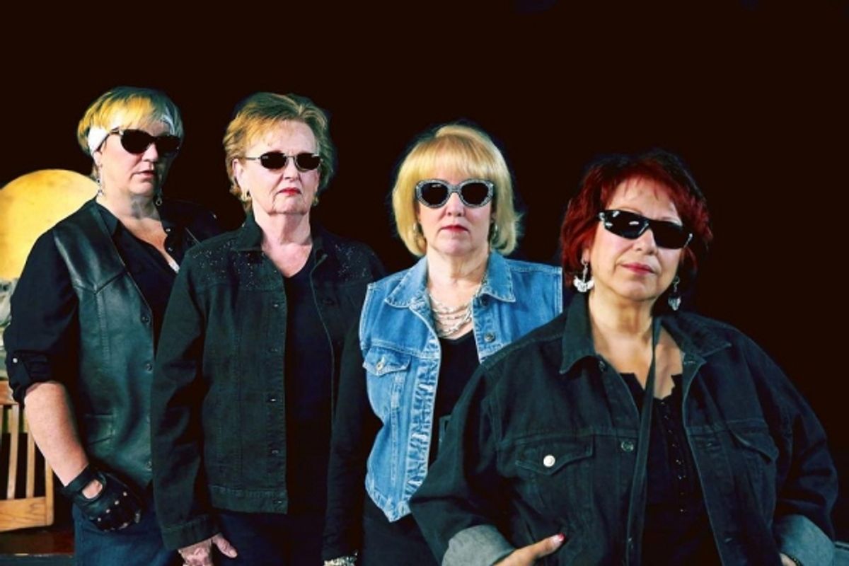 Last Ride of the Iron Angels Ã¢â‚¬â€" The Iron Angels Ride!  Left to Right Suzanne King, Anne Boyd, Sonia Kronberg, Jada August. at 